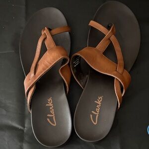 Clarks Men's Tan Leather Sandals